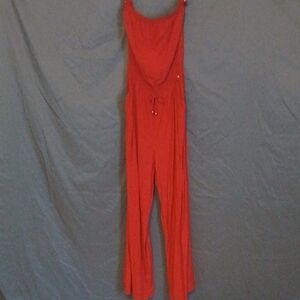 Guess Vibrant Red Jumpsuit With Pockets
